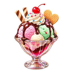 Ice Cream Sundae symbol art